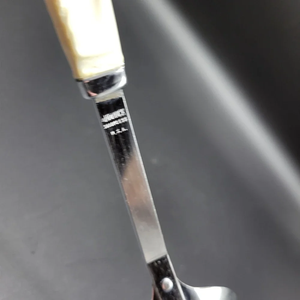 Vintage Androck Heart Handle Stainless Steel Slotted Serving Spoon READ